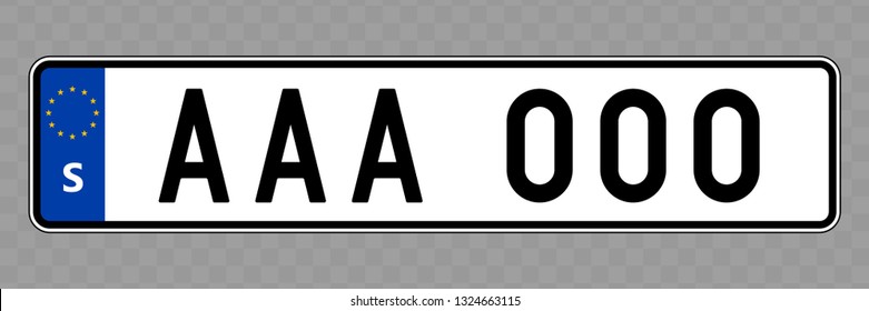 Number plate. Vehicle registration plates of Sweden