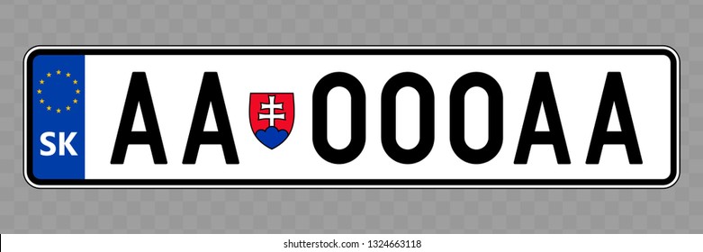 Number plate. Vehicle registration plates of Slovakia