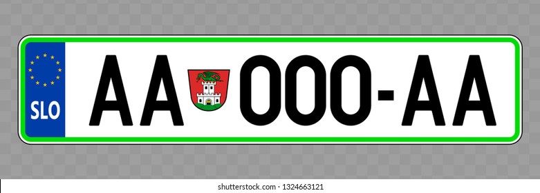 Number plate. Vehicle registration plates of Slovenia