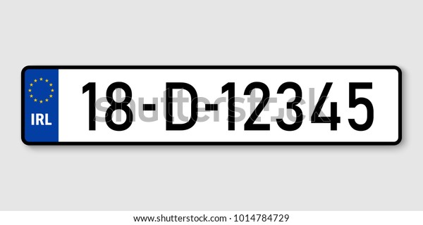 number\
plate. Vehicle registration plates of\
Ireland