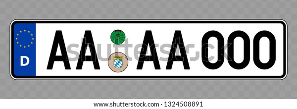 Number\
plate. Vehicle registration plates of\
Germany