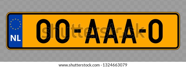 Number\
plate. Vehicle registration plates of\
Netherlands