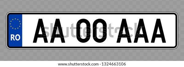 Number\
plate. Vehicle registration plates of\
Romania