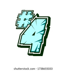 Number race icon vector. Simple of racing number. Flat design, Editable. Vector Illustration EPS 10