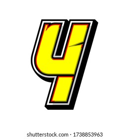 Vector de icono de raza numérica. Simple de número de carreras. Diseño plano, editable. Vector Illustration EPS 10