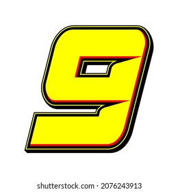 Number race icon vector. Simple of racing number. Flat design, Editable. Vector Illustration EPS 10