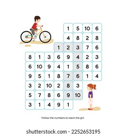 Actividad de reconocimiento de número para preescolares. Diseño de vectores.