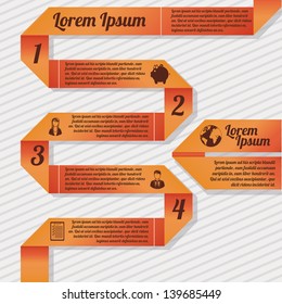 Number ribbon over white background vector illustration