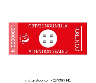 Number seal. Magnetic seal. Control seal. Number seal of control.