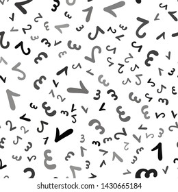 Number seamless pattern color hand font number set one two three. 