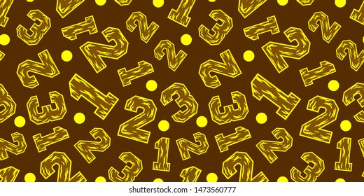 number seamless pattern, pattern design, vector eps 10.