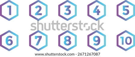  number set 1 to 10. circles and numbers sign. Colorful Number Bullet points. numbers symbols with long shadows.  Numeral typographic icons
