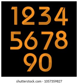 Number set button, Set of 0-9 numbers