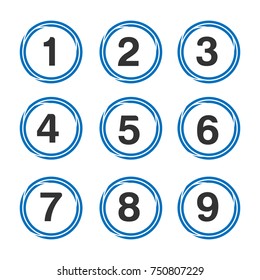Number set button, 0-9 numbers