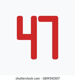 Number set design wih white background - vector