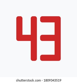 Number set design wih white background - vector