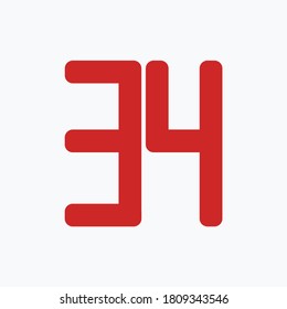 Number set design wih white background - vector