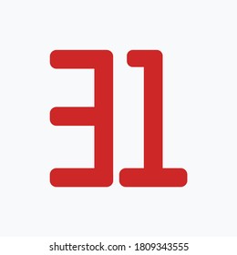 Number set design wih white background - vector