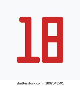 Number set design wih white background - vector