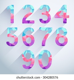 Number Set On Polygon Concept : Vector Illustration