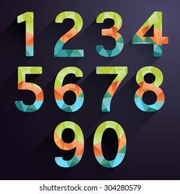 Number Set On Polygon Concept : Vector Illustration