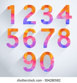 Number Set On Polygon Concept : Vector Illustration