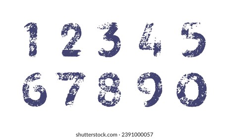 Number Set of paint brush stroke, ink splatter. Dirty pattern for background. Vector illustration elements set.