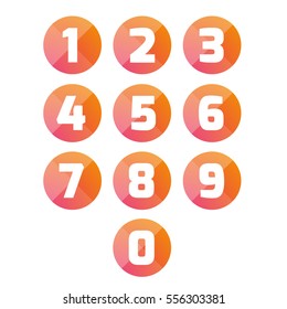 Number set vector circle