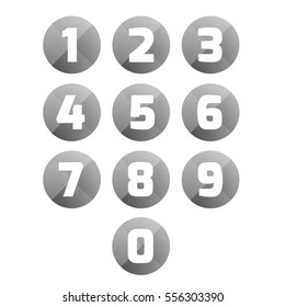 Number set vector circle