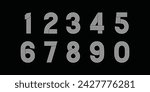 Number set vector font alphabet, modern dynamic flat design with brilliant colorful for your unique elements design.