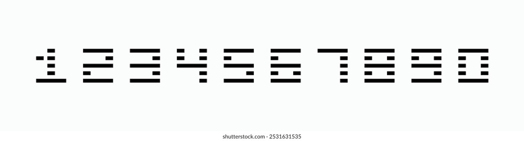 Number set vector font alphabet, modern dynamic flat design with brilliant colorful for your unique elements design.