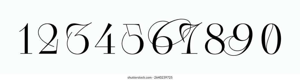 Number set vector font alphabet, modern dynamic flat design with brilliant colorful for your unique elements design.