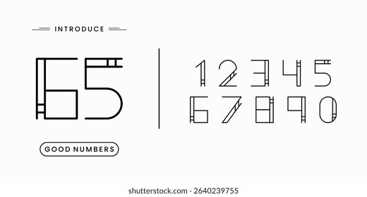 Number set vector font alphabet, modern dynamic flat design with brilliant colorful for your unique elements design.
