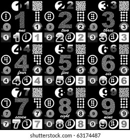 Number set. Vector great collection.