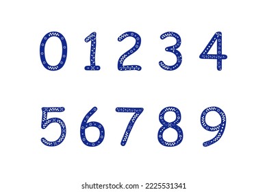 Number set vector illustration. Typographic design. Christmas event.