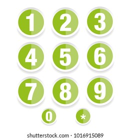 Number set vector label