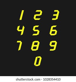 Number Set Vector Template Design