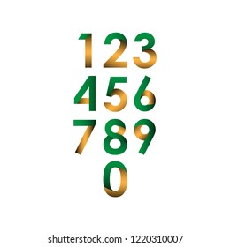Number Set Vector Template Design Illustration