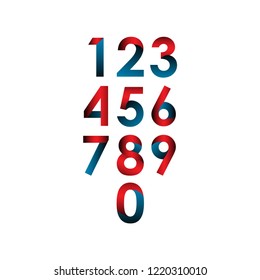 Number Set Vector Template Design Illustration