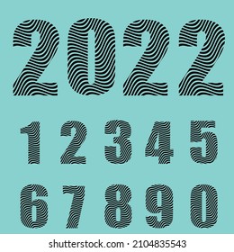 number set  vintage number line pattern vector
