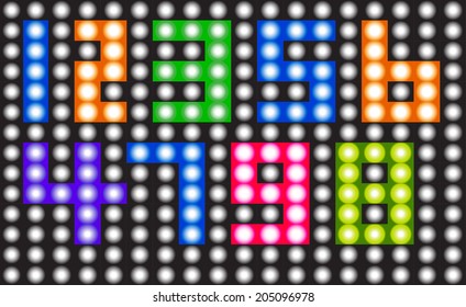 number set,digital numbers