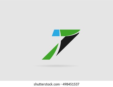 Number seven 7 logo design