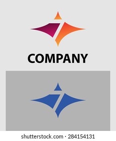 Number seven 7 logo icon template elements 