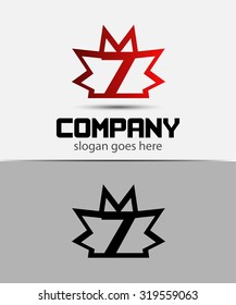 Number seven 7 logo icon template
