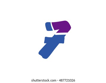 Number seven 7 logo icon template elements
