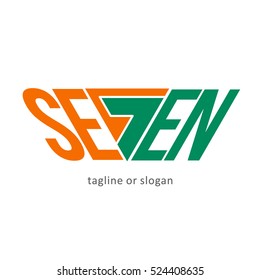 NUMBER SEVEN 7 LOGO ICON SYMBOL EMBLEM TEMPLATE 