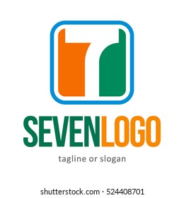 NUMBER SEVEN 7 LOGO ICON SYMBOL EMBLEM TEMPLATE 