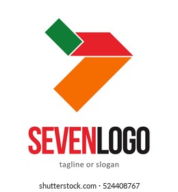 NUMBER SEVEN 7 LOGO ICON SYMBOL EMBLEM TEMPLATE 