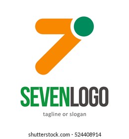 NUMBER SEVEN 7 LOGO ICON SYMBOL EMBLEM TEMPLATE 