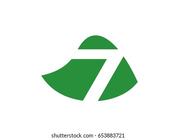 Number seven 7 logo icon template elements
